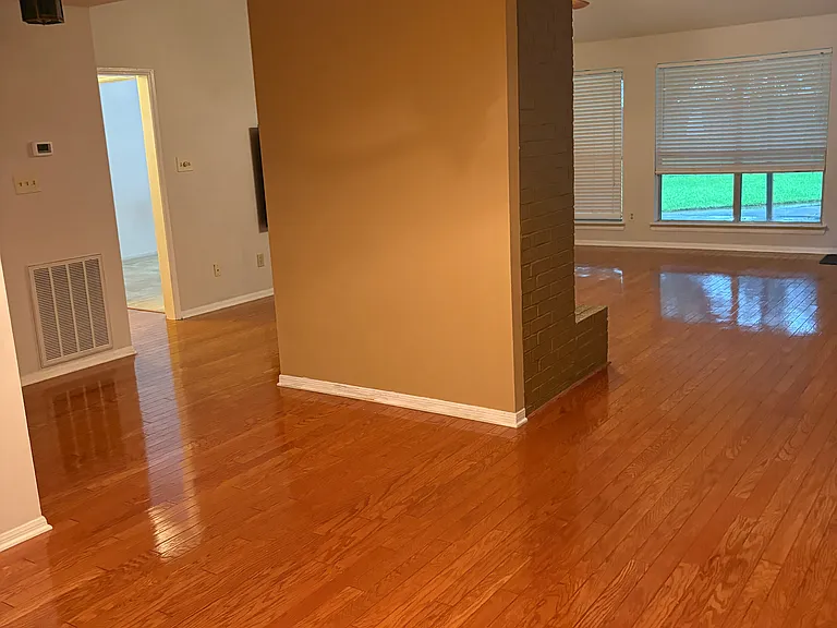 View from dining room into living room