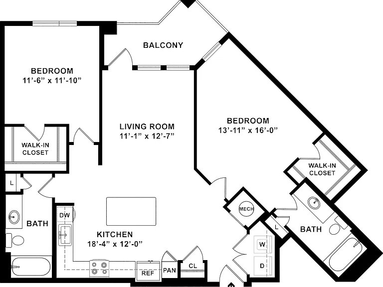 2 Bedroom | 2 Bath | 1153 SF 2 Bedroom | 2 Bath | 1153 SF