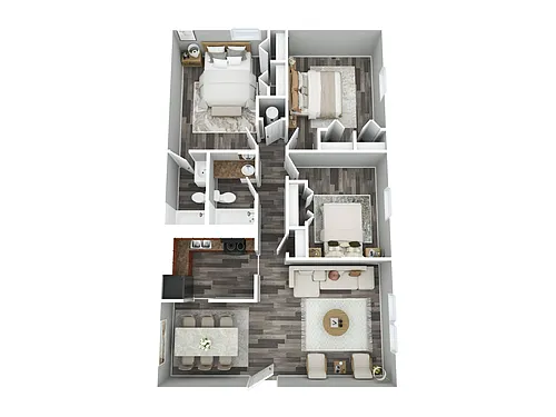Floor plan 3BR - 2BTH