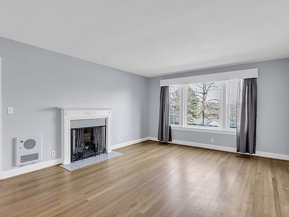 living room with working fire place