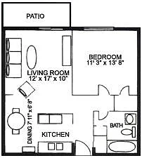Floor plan One Bedroom