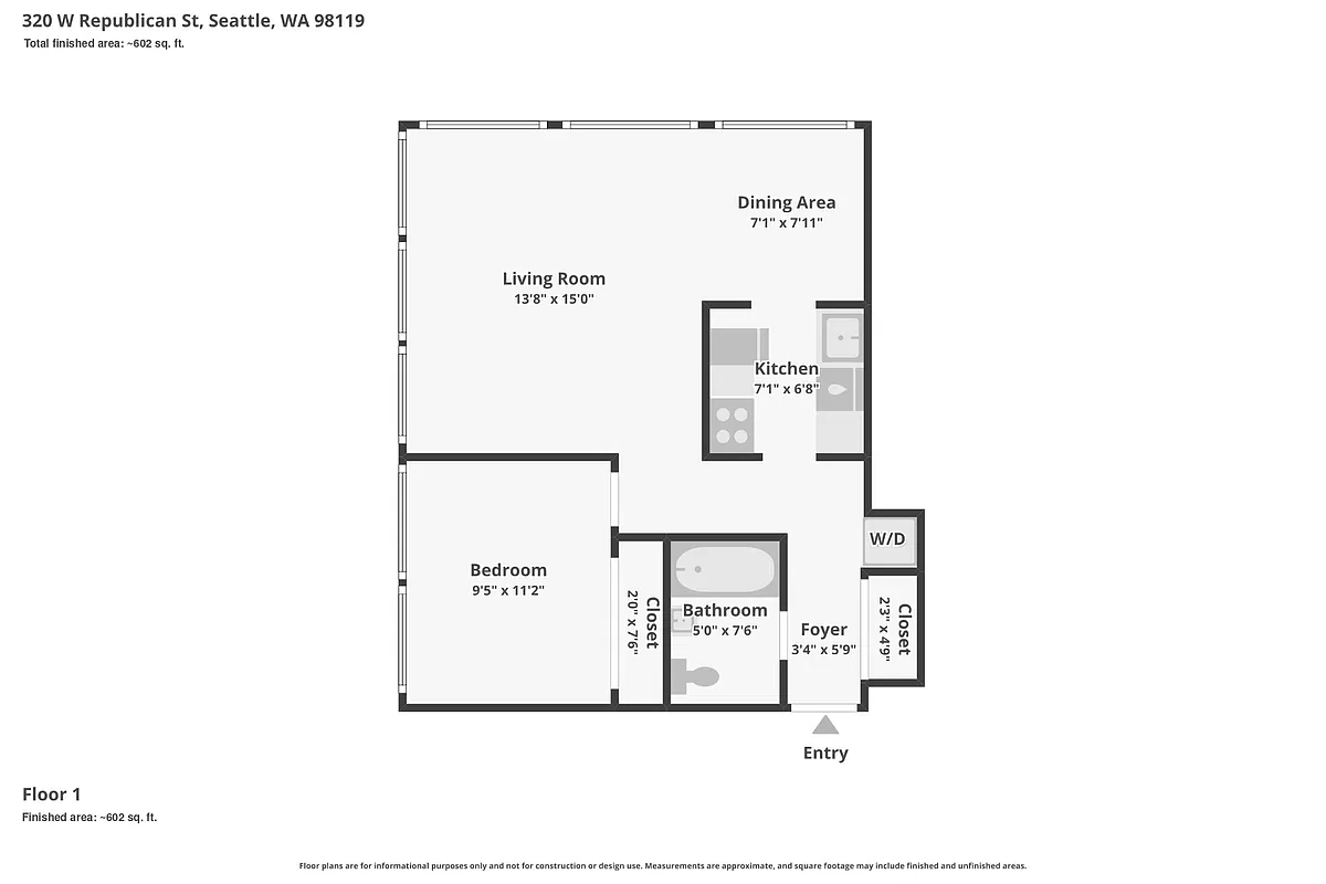 Floor plan Bottom Floor 1 Bed