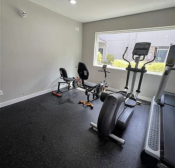 Enjoy a view with your cardio session in our modern, on-site fitness center.