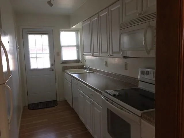 Kitchen with walkout to garage
