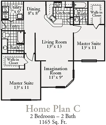Floor plan C - Renovated