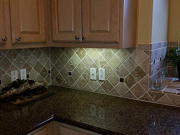 Granite Counter tops and custom tile backsplash