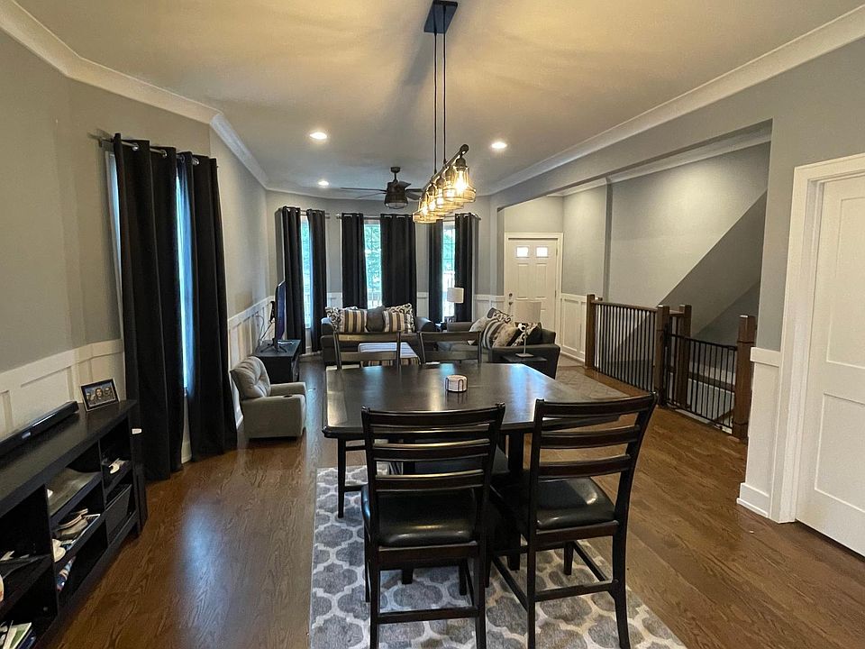 open concept living/dining/kitchen