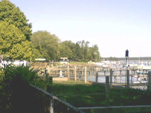 looking left to neighbors peirs.