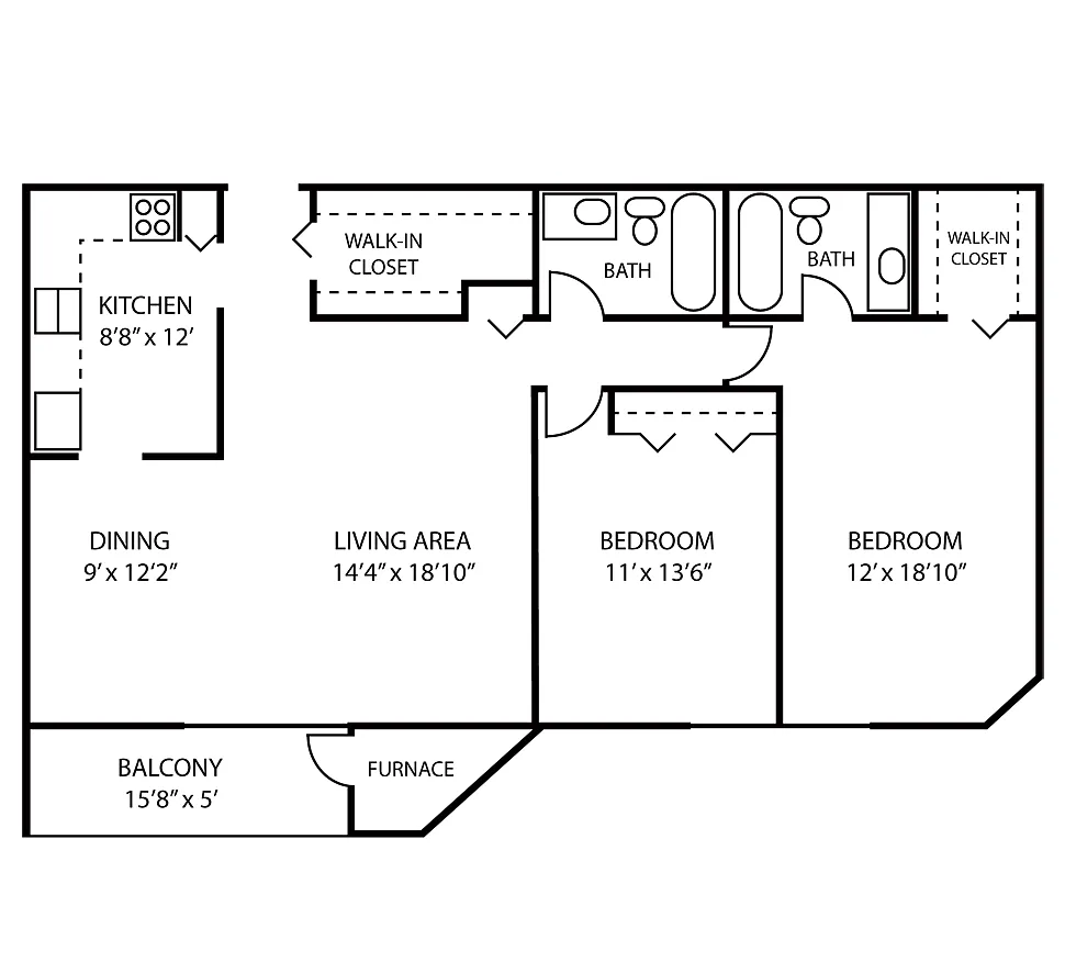 Floor plan Two Bedroom F