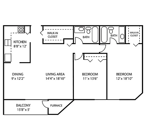 Floor plan Two Bedroom F