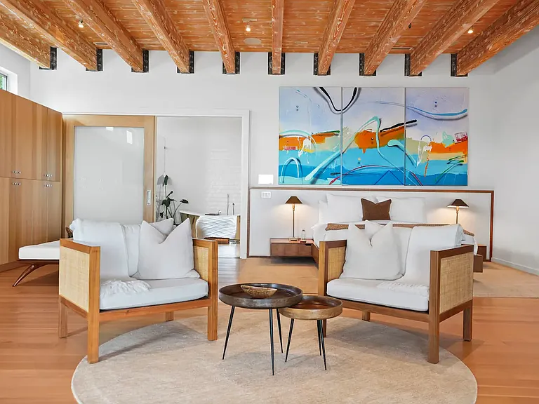 Custom furnishings and stylish decor throughout.