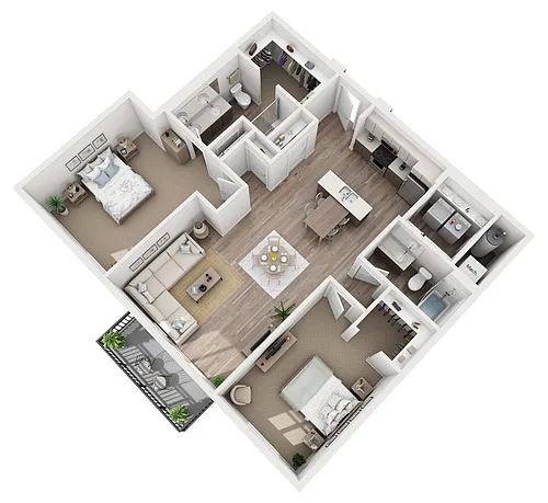 Floor plan Libretto - Two Bedroom