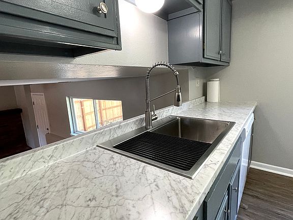 Kitchen counter and Delta sink