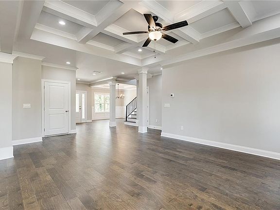 View from living room towards dining room