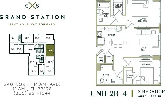 2B-4 865 Square Foot Two Bedroom Two Bath 2B-4 865 Square Foot Two Bedroom Two Bath