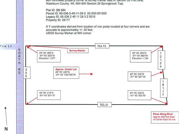 Lot Lines XY Coordinates