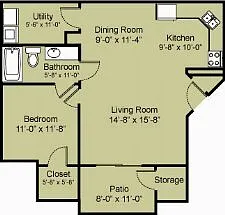 Stonebrook - Briarwood - 1 Beds - 1 Baths - 938 Sq. ft.