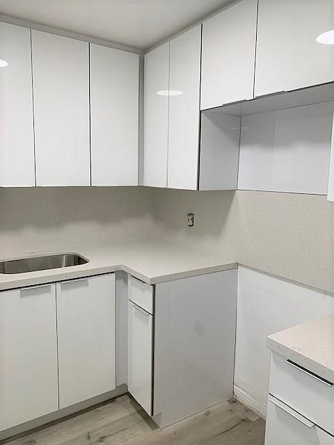 Kitchen with Stainless Steel Appliances to be placed