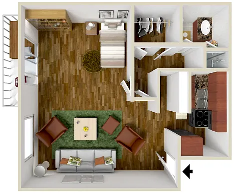 Floor plan Single - Affordable Housing