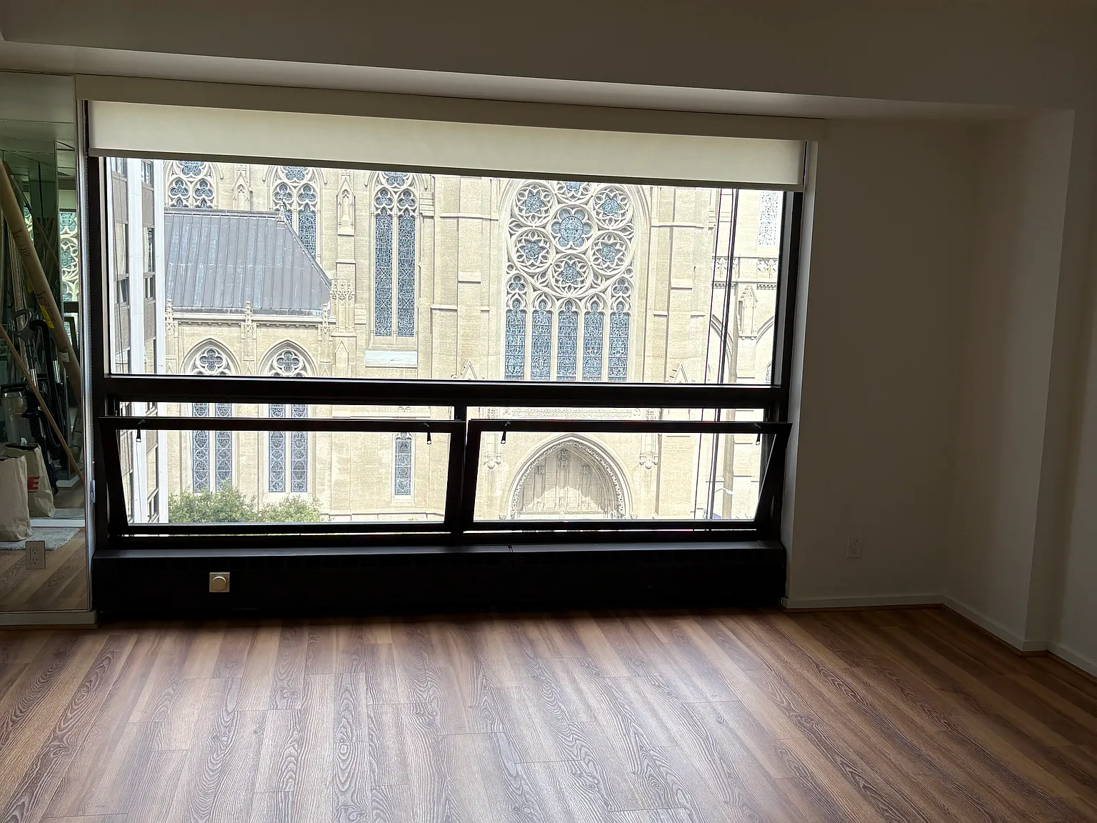 Located to the left of the window is another creative area of space