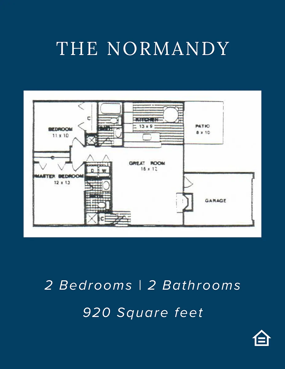 Floor plan 2 Bedroom 2 Bathroom