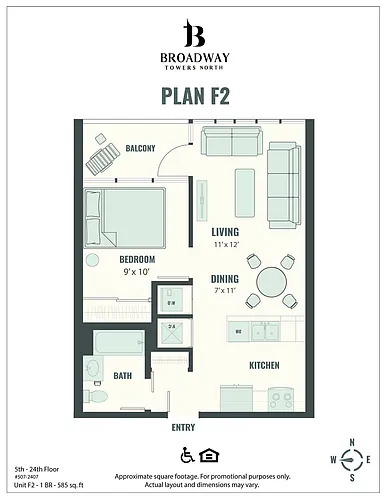 Floor plan Concert F2 1x1