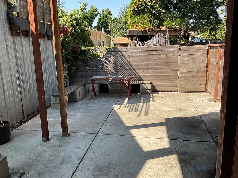 Large private patio