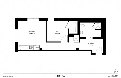 Floor plan 1 Bedroom