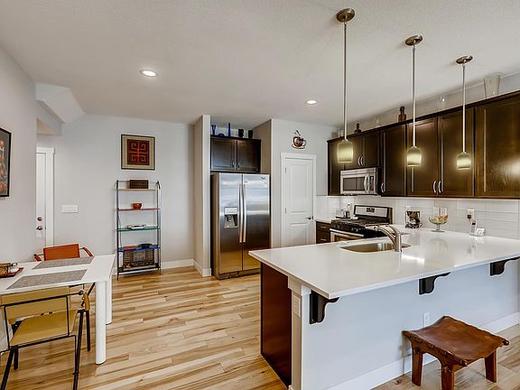 Kitchen with large island and dining space