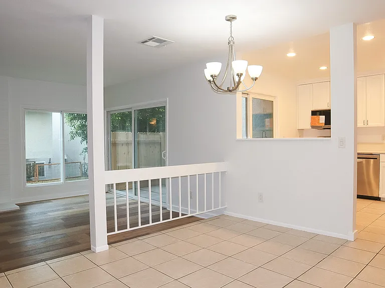 Dining Room with built-in cabinets.