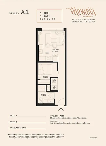 Floor plan URBAN 1X1