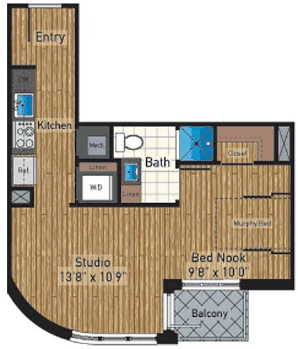 Floor plan Studio G 558