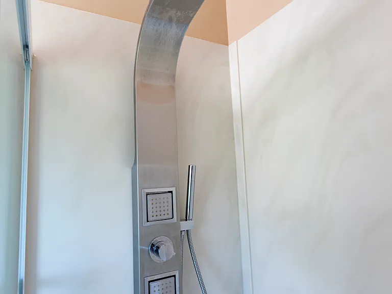 Spa shower over soak tub
