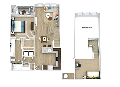 Floor plan 1x1Q