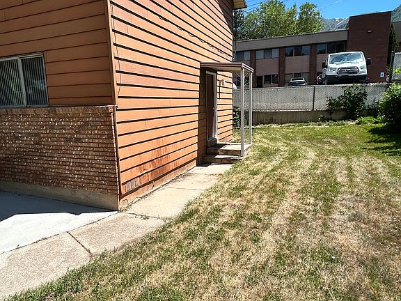 side yard with back door entrance