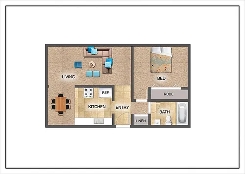 Floor plan One Bedroom
