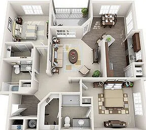 Morgan Reserve - B2 - 2 Beds - 2 Baths - 1248 Sq. ft.