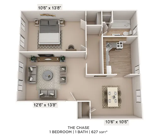 Floor plan One Bedroom