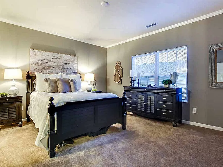 Floor plans feature large, spacious bedrooms that can accommodate oversized furniture.