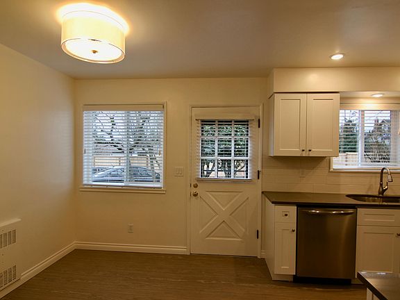 Dining alcove and back door.