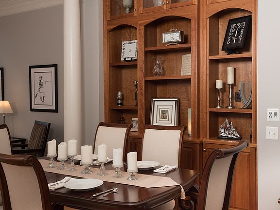 Dining room with built in