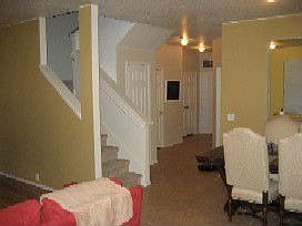 View from family room towaards entry