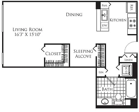 Floor plan Studio 9