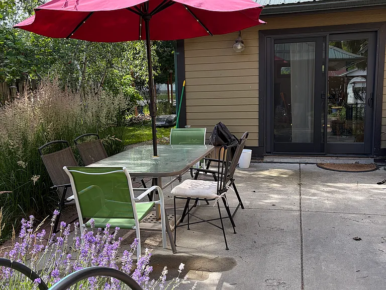 Back patio with seating