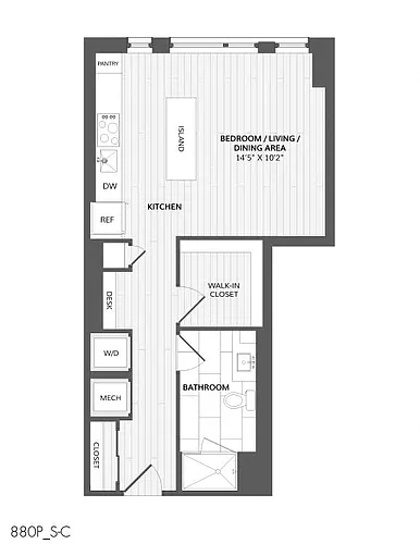 Floor plan Studio-S-C_880 P