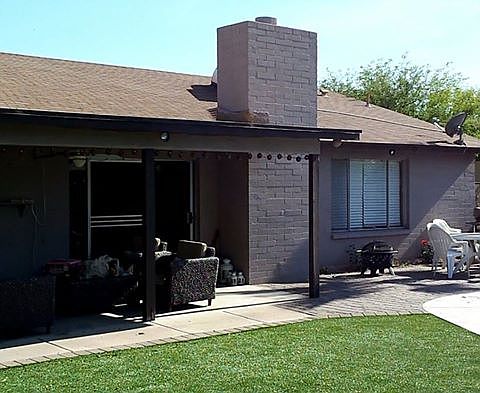Back yard & coverd patio