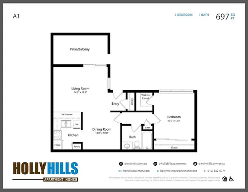 Floor plan A1 1X1