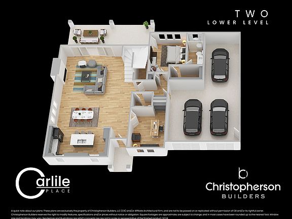 Plan Two - Lower Level Concept Rendering
