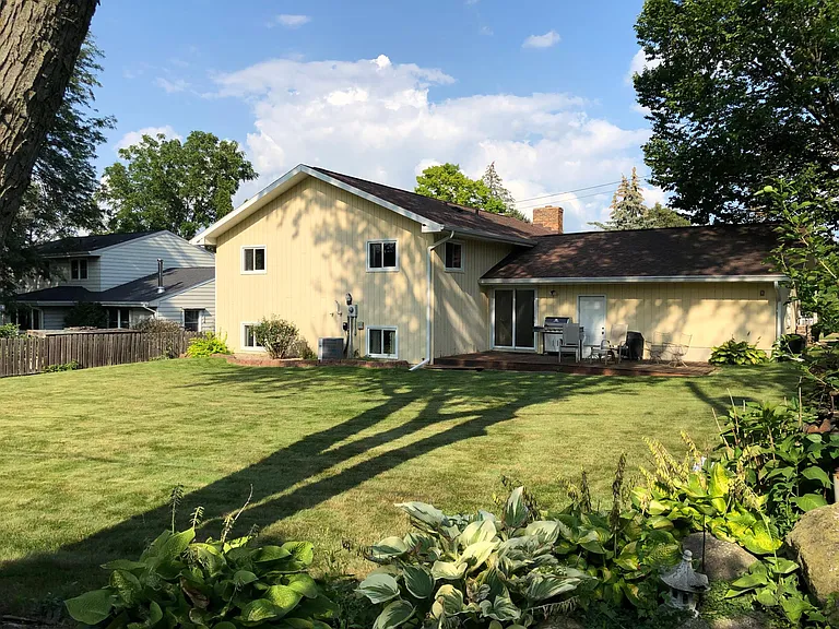 Backyard and deck
