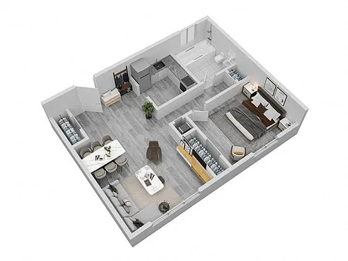 Floor plan 1 Bedroom 1 Bathroom